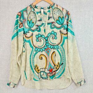 Anthropologie Konrad & Joseph sheet paisley top / med/